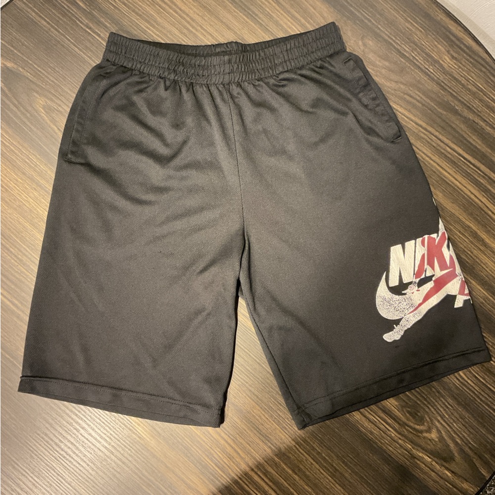 Air Jordan Black and Red Extra Large Men's Athletic Shorts
